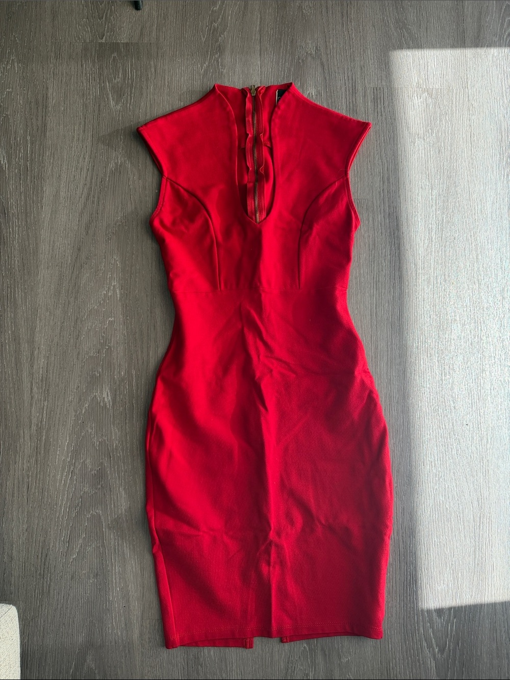 Windsor deep plunge Red Sleeveless sexy Mini dress